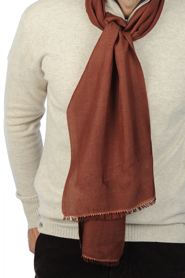 Cashmere & Silk ladies scarves mufflers scarva chocolate 170x25cm